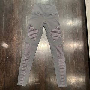 Alo grey and silver Moro leggings XS